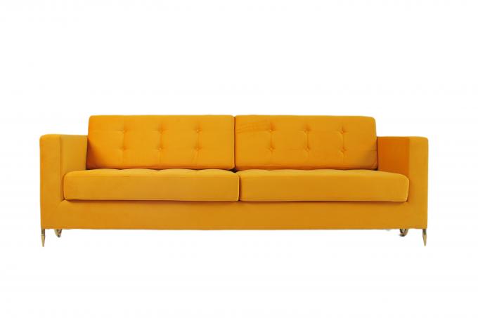 Tissu moderne Sofa Couch de velours de salon 2240x960x820mm 1