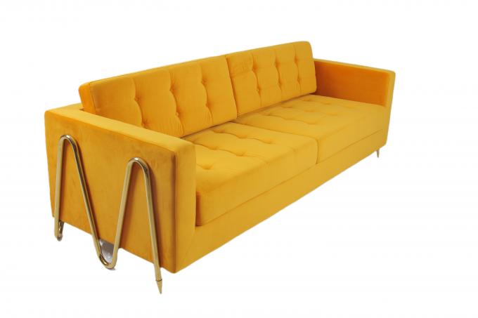 Tissu moderne Sofa Couch de velours de salon 2240x960x820mm 2