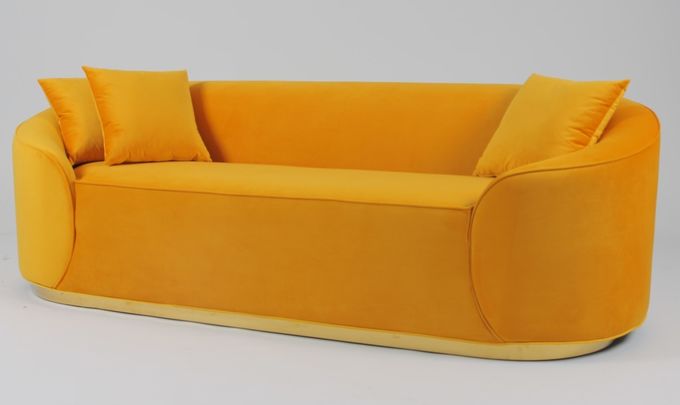 Velours Sofa With Metal Base de tissu de salon 4