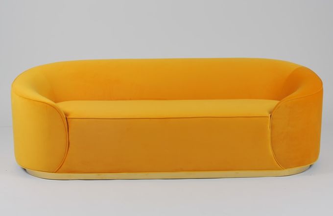 Velours Sofa With Metal Base de tissu de salon 1