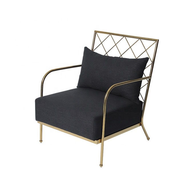Chaise longue européenne de cadre d'or de meubles de conception moderne de style 2