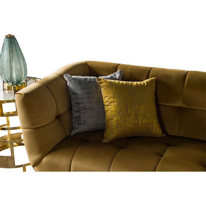 Sofa confortable de salon de base d'or de W 210cm 2