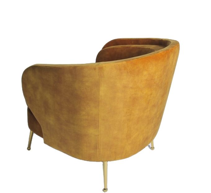 Divans modernes de salon des jambes 90cm d'acier inoxydable d'or 1