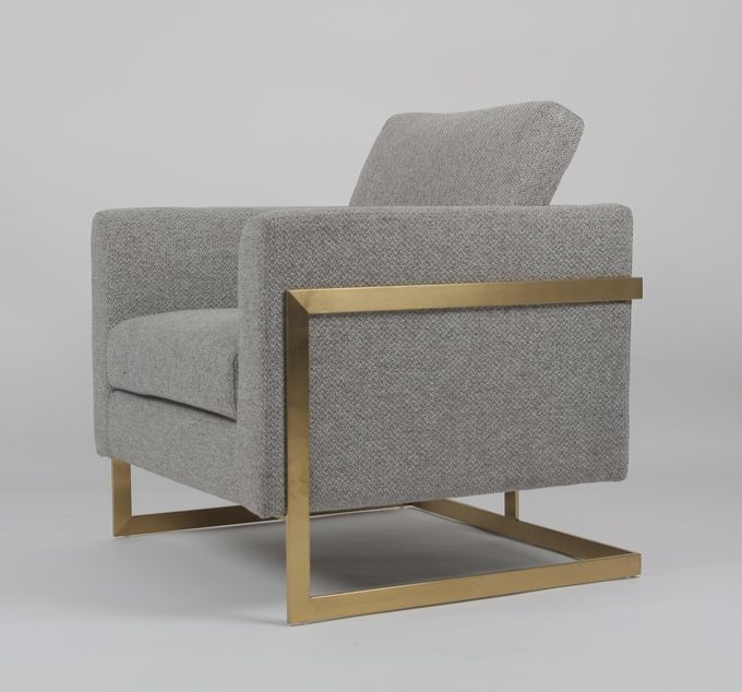 Sofa américain de salon de Gray Fabric 83*75*85CM de style 6