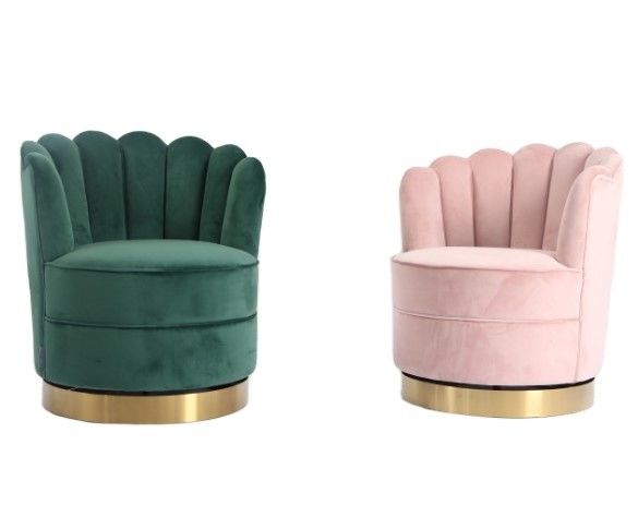La fleur moderne forment la base de Sofa With Gold solides solubles de tissu de velours de W76cm 1