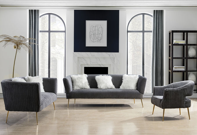 Sofa moderne de salon de tissu des sièges H74cm des meubles 2 1