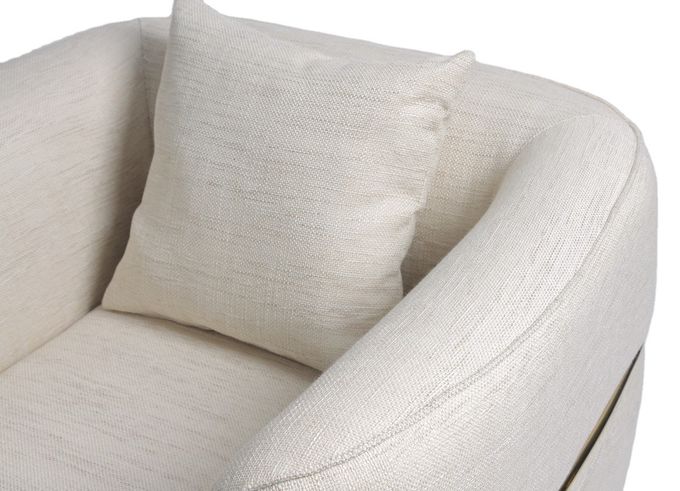 chaise longue tapissée par 89*85*90CM de tissu avec l'acier inoxydable d'or 0