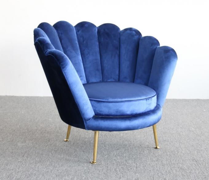 La fleur nordique de style forment le fauteuil d'accent de velours de taille de 78cm 0