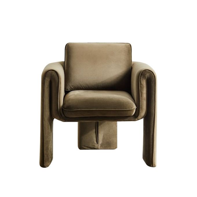 Sofa 75*82*70cm beige simple de salon de fauteuil de velours 4