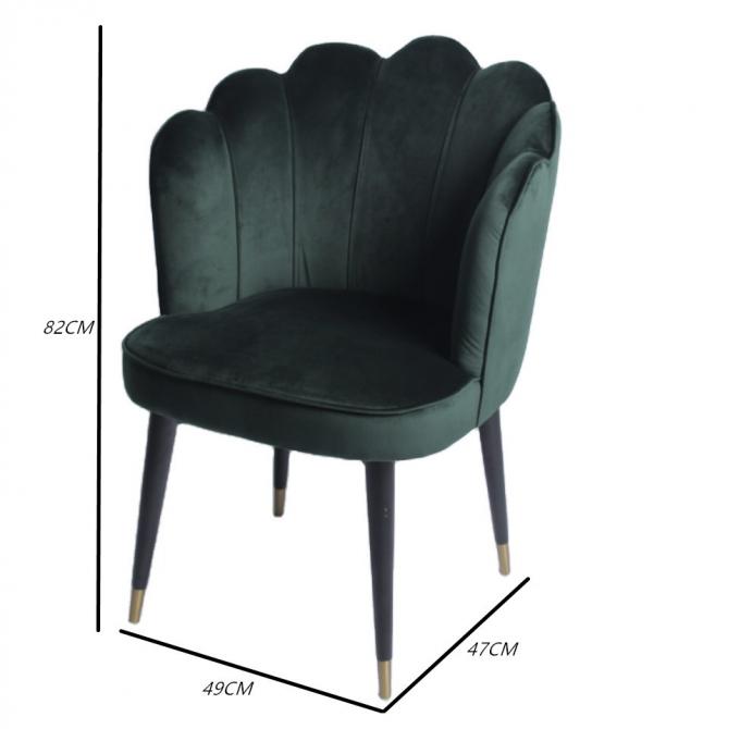 Chaise dinante moderne de velours nordique de W49cm D 47cm H82cm 5