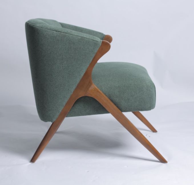 Jambes américaines de Sofa Chair With Solid Wood de fauteuil de sangle de style 3