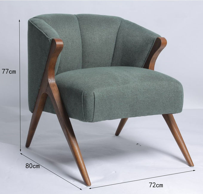 Jambes américaines de Sofa Chair With Solid Wood de fauteuil de sangle de style 0