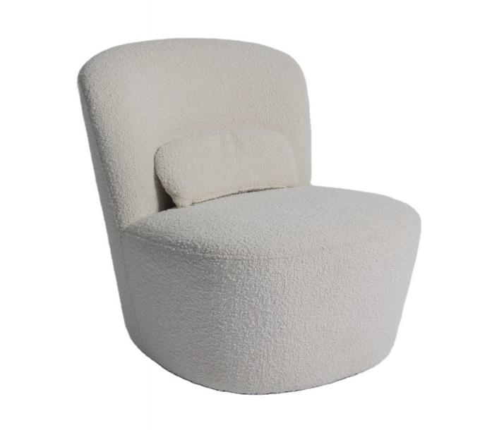 Tissu moderne Sofa Chair de fauteuil beige simple de velours 75*82*70cm 1