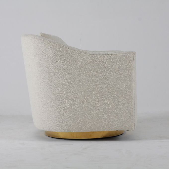 Salon moderne dévoilé Sofa White Stainless Steel 3