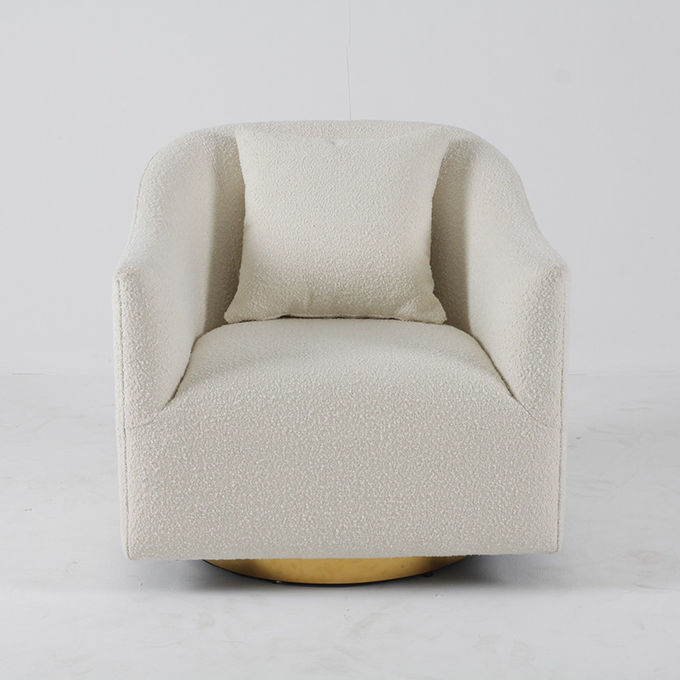 Salon moderne dévoilé Sofa White Stainless Steel 4