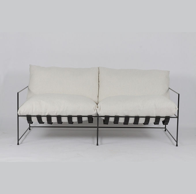 Tissu paresseux Art Iron Art Loveseat Sofa pour lire le luxe de lumière de loisirs 1