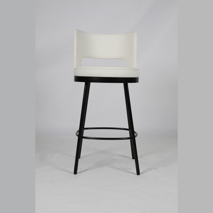 Tabouret blanc de pied en métal de coussin pour le luxe moderne de salon 1