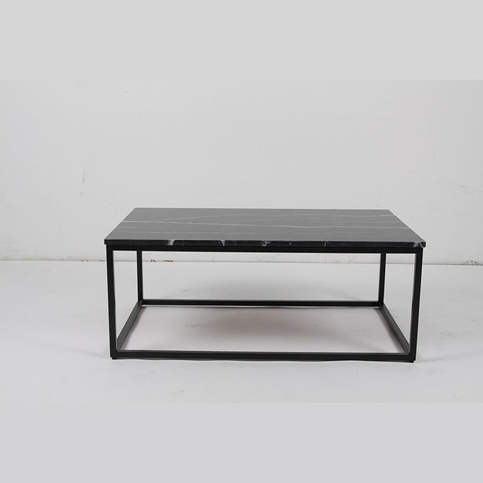 Table basse basse supérieure de marbre d'acier inoxydable de style nordique pour le salon 1