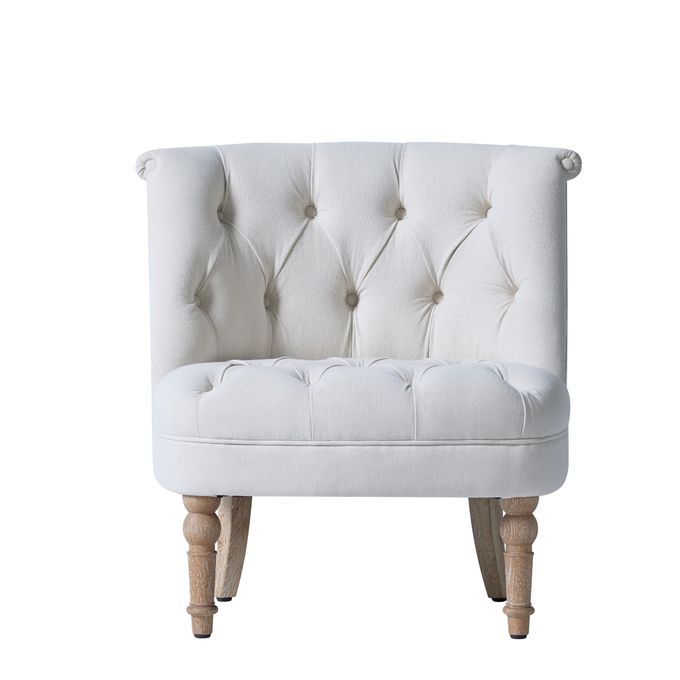 le bouton blanc de taille de 55cm a orné la chaise occasionnelle de tissu avec la base en bois solide 0
