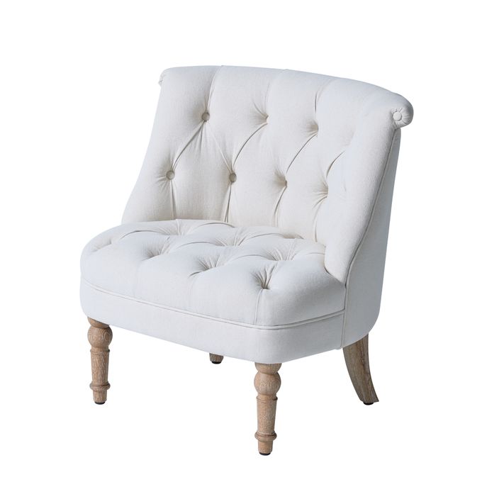 le bouton blanc de taille de 55cm a orné la chaise occasionnelle de tissu avec la base en bois solide 1