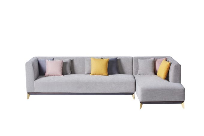 Tissu moderne fait sur commande Sofa Furniture Solid Wood de velours 0