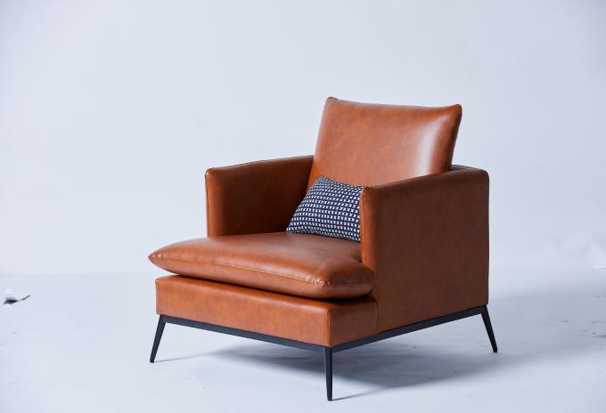 Meubles d'intérieur modernes de luxe de salon de chaise simple en cuir de loisirs 1