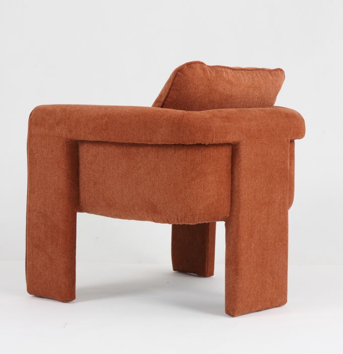 Chaise de loisirs de jambe de velours de salon la tri a tapissé la conception moderne 1