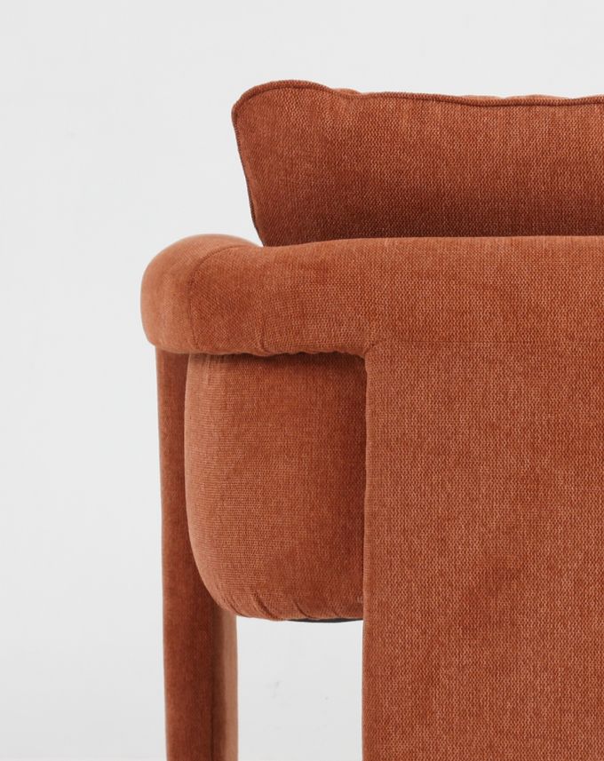 Chaise de loisirs de jambe de velours de salon la tri a tapissé la conception moderne 0